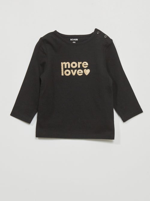 T-shirt de manga comprida com estampado - Kiabi