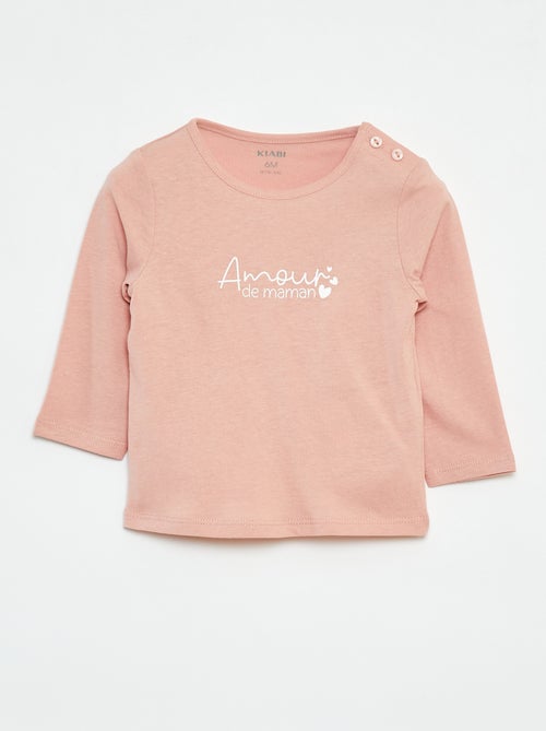 T-shirt de manga comprida com estampado - Kiabi