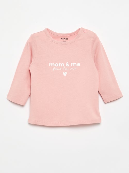 T-shirt de manga comprida com estampado - Kiabi
