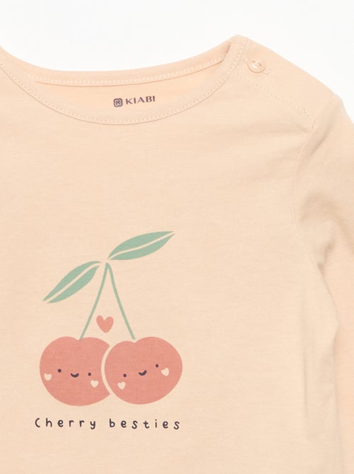 T-shirt de manga comprida com estampado - Kiabi