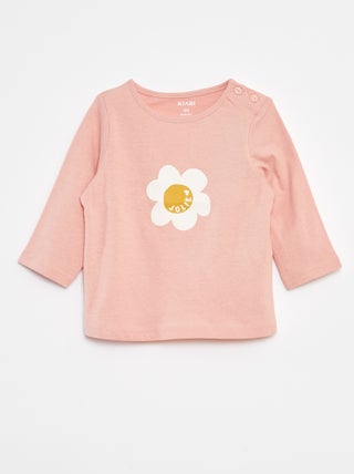 T-shirt de manga comprida com estampado