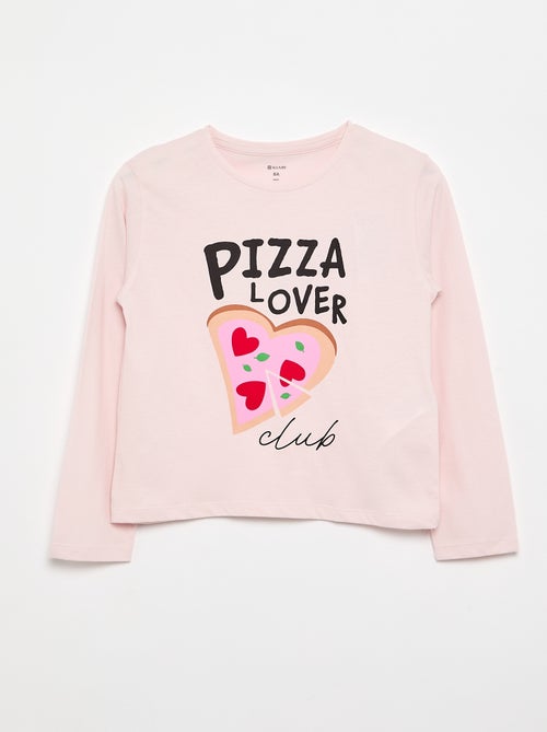 T-shirt de manga comprida com estampado - Kiabi