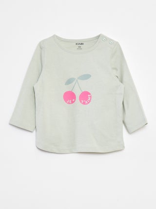 T-shirt de manga comprida com estampado