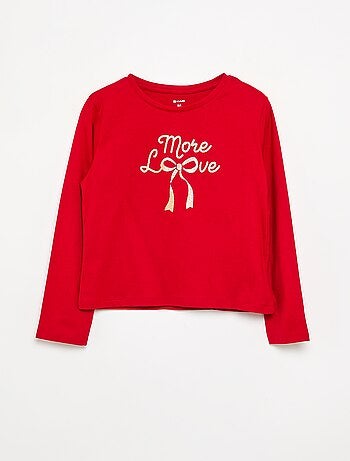T-shirt de manga comprida com estampado