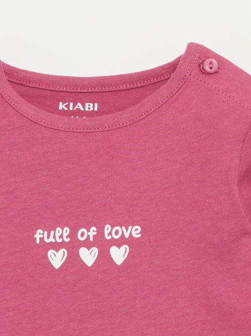 T-shirt de manga comprida com estampado - Kiabi