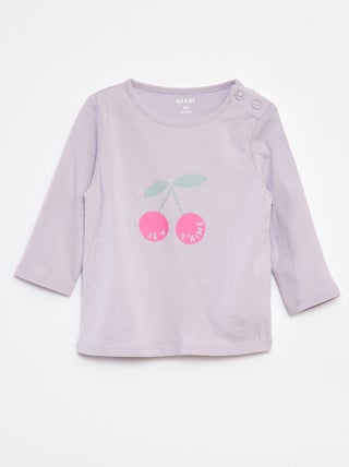 T-shirt de manga comprida com estampado