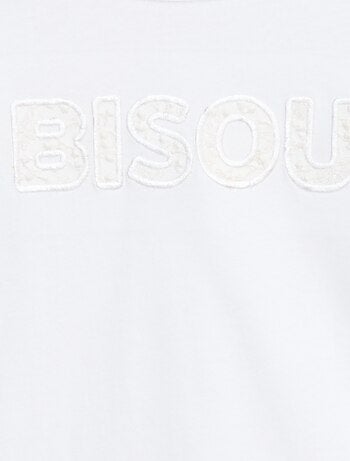 T-shirt de manga comprida com lantejoulas