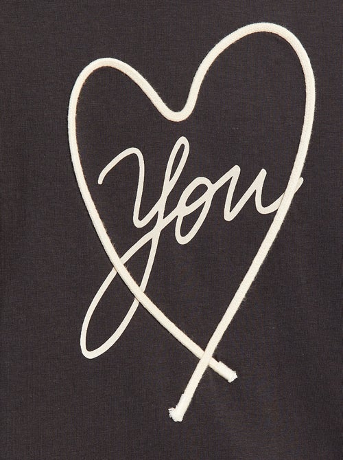 T-shirt de manga comprida com lantejoulas - Kiabi