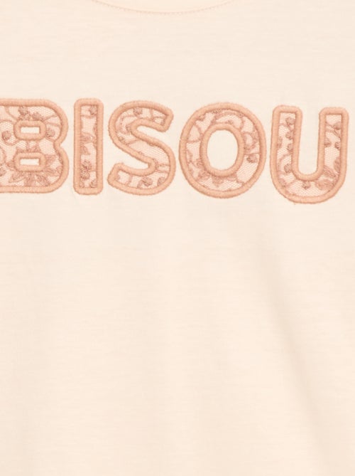 T-shirt de manga comprida com lantejoulas - Kiabi