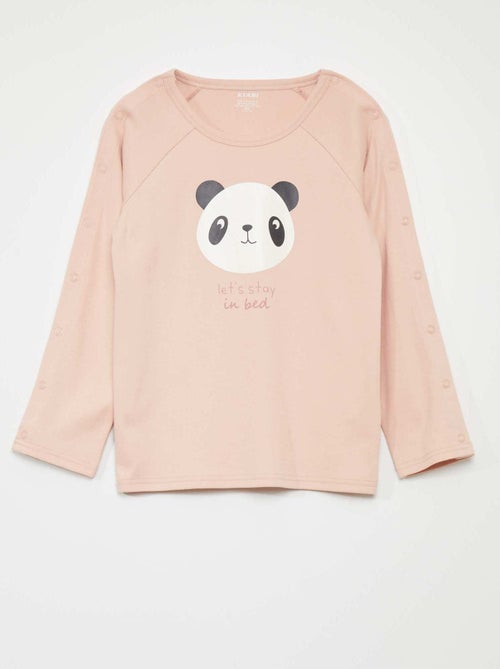 T-shirt de manga comprida com molas - coleção fácil de vestir - Kiabi