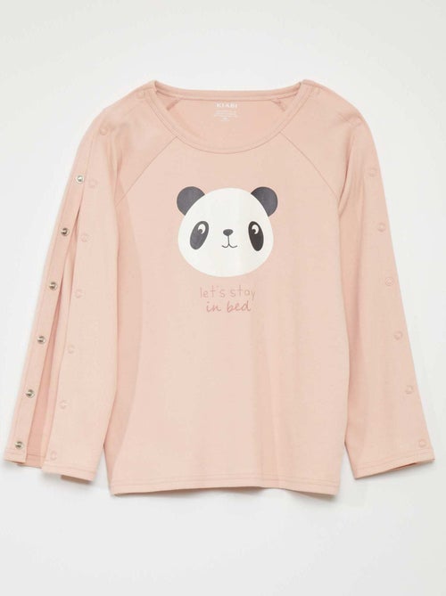 T-shirt de manga comprida com molas - coleção fácil de vestir - Kiabi