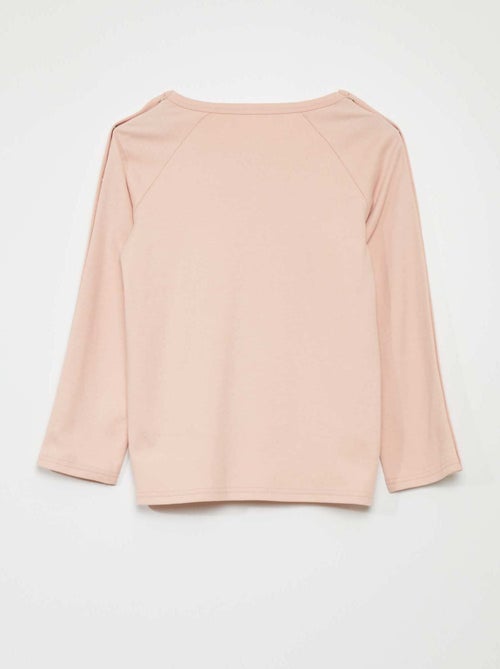 T-shirt de manga comprida com molas - coleção fácil de vestir - Kiabi