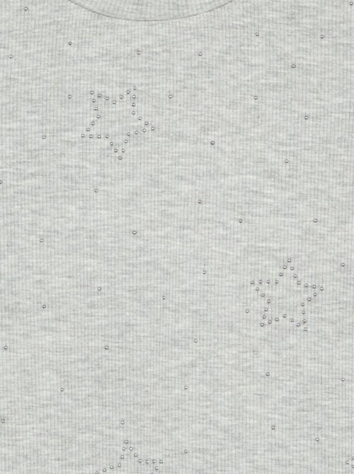 T-shirt de manga comprida com strass - Kiabi