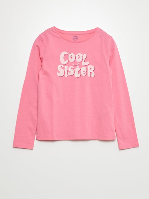 T-shirt de manga comprida 'cool sister' - Kiabi