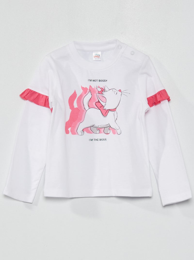 T-shirt de manga comprida 'Disney Baby' Branco/ Rosa - Kiabi