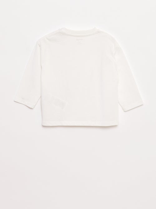 T-shirt de manga comprida e bolso no peito - Kiabi