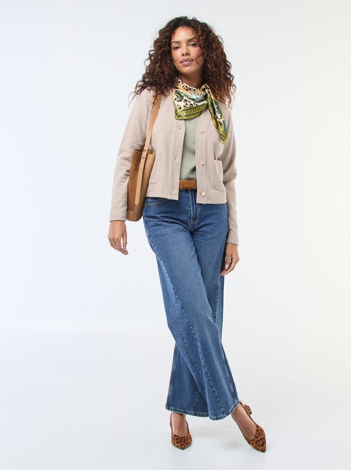 T-shirt de manga comprida e gola redonda - Kiabi