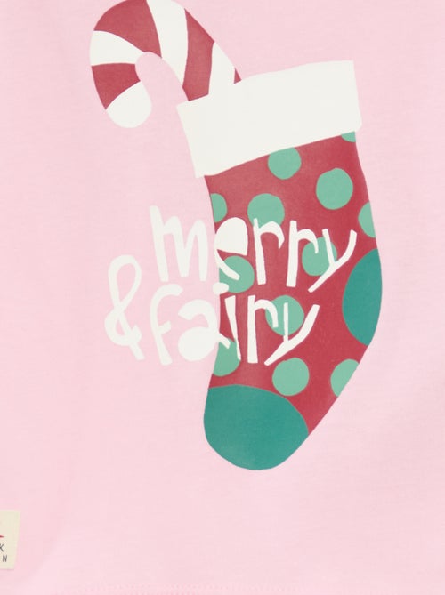 T-shirt de manga comprida em jersey de algodão - Kiabi