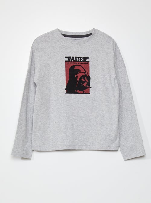T-shirt de manga comprida em jersey 'Star Wars' - Kiabi