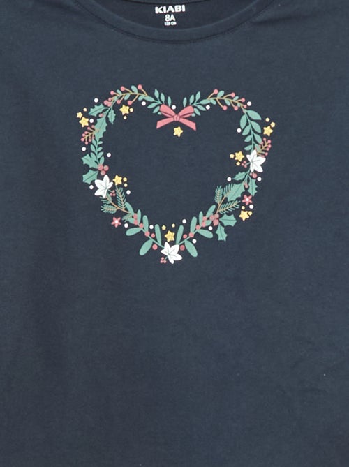 T-shirt de manga comprida estampada - Kiabi