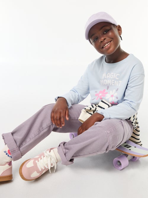 T-shirt de manga comprida estampada - Kiabi