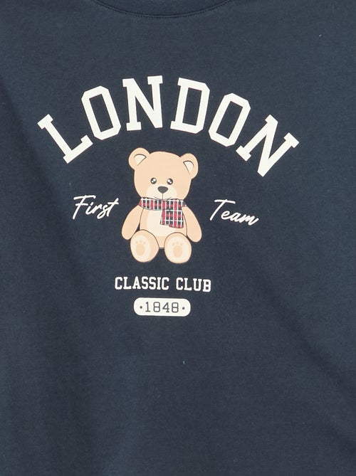 T-shirt de manga comprida estampada - Kiabi