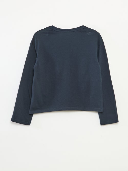 T-shirt de manga comprida estampada - Kiabi