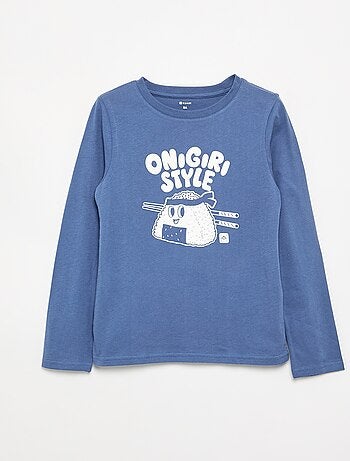 T-shirt de manga comprida estampada