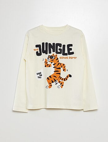 T-shirt de manga comprida estampada