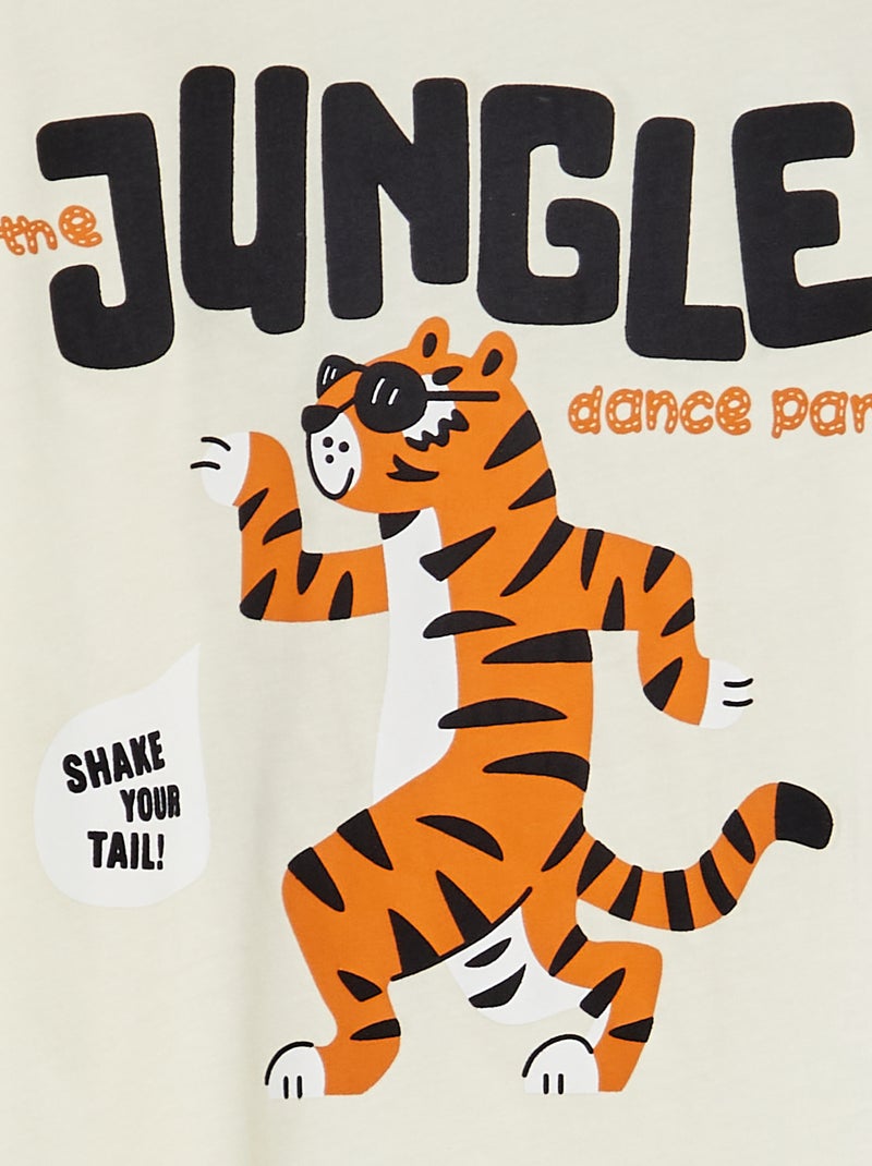 T-shirt de manga comprida estampada BEGE - Kiabi