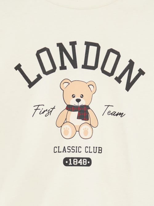 T-shirt de manga comprida estampada - Kiabi