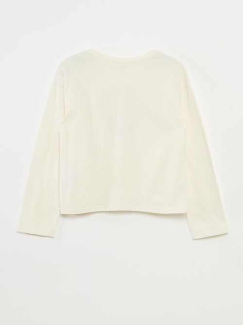 T-shirt de manga comprida estampada - Kiabi