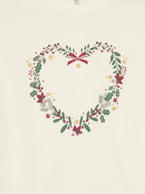 T-shirt de manga comprida estampada - Kiabi