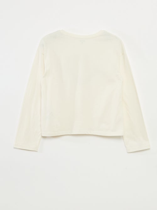 T-shirt de manga comprida estampada - Kiabi