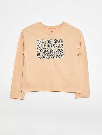 T-shirt de manga comprida estampada