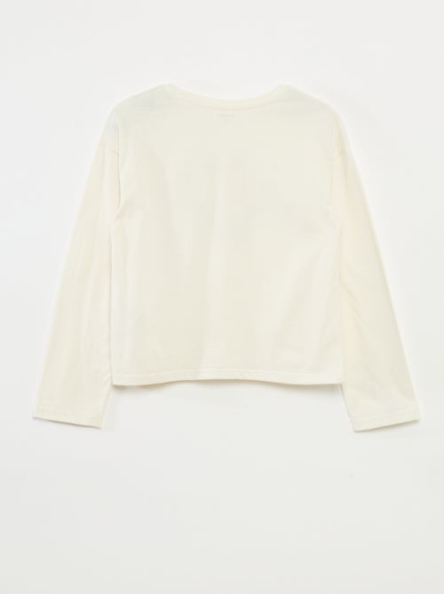 T-shirt de manga comprida estampada - Kiabi