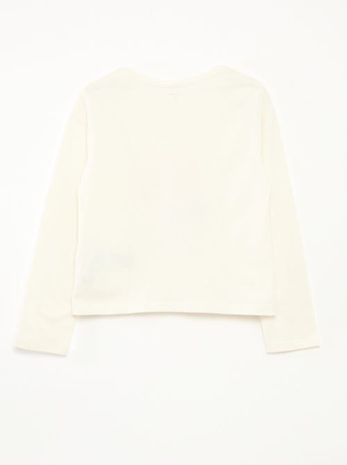 T-shirt de manga comprida estampada - Kiabi