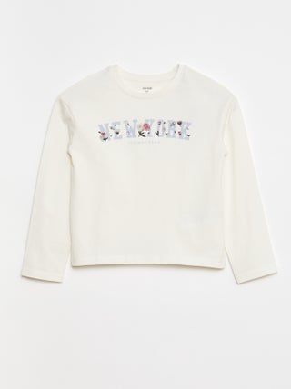 T-shirt de manga comprida estampada