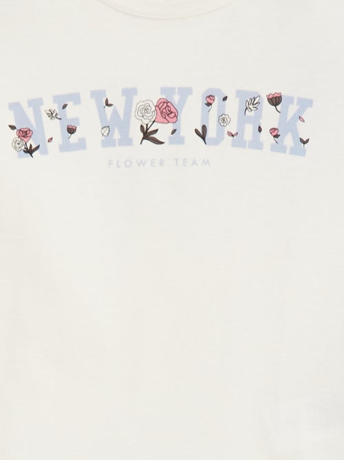 T-shirt de manga comprida estampada - Kiabi