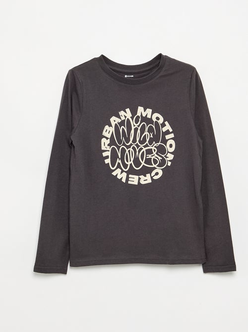 T-shirt de manga comprida estampada - Kiabi T-shirt de manga comprida estampada - Kiabi