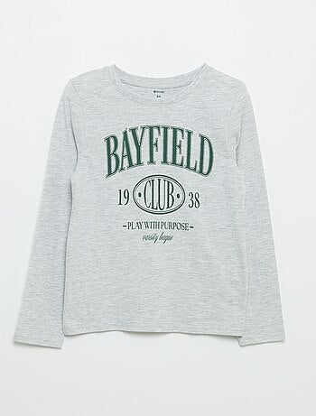 T-shirt de manga comprida estampada