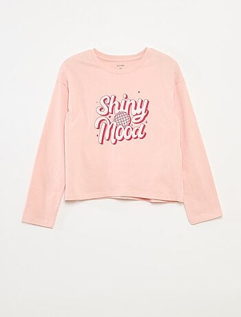 T-shirt de manga comprida estampada