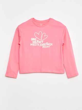 T-shirt de manga comprida estampada