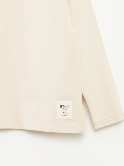 T-shirt de manga comprida gola redonda - Kiabi