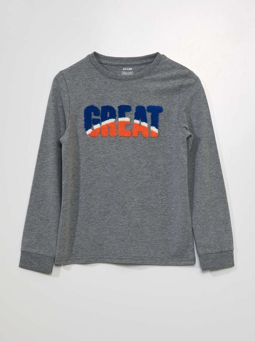 T-shirt de manga comprida 'Great' - Kiabi