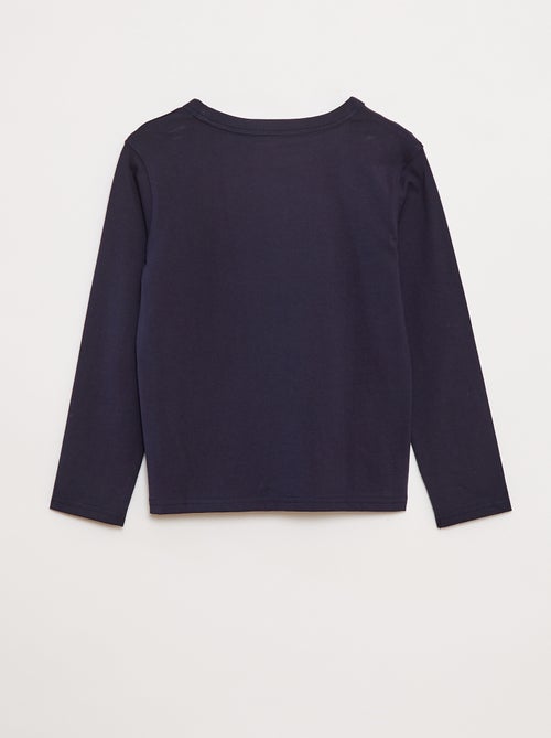 T-shirt de manga comprida lisa - Kiabi