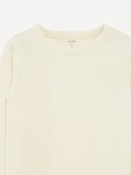 T-shirt de manga comprida lisa - Kiabi