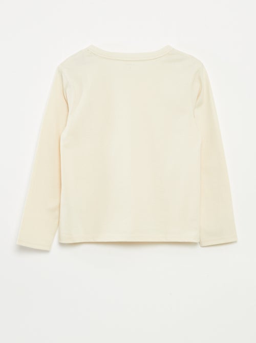 T-shirt de manga comprida lisa - Kiabi