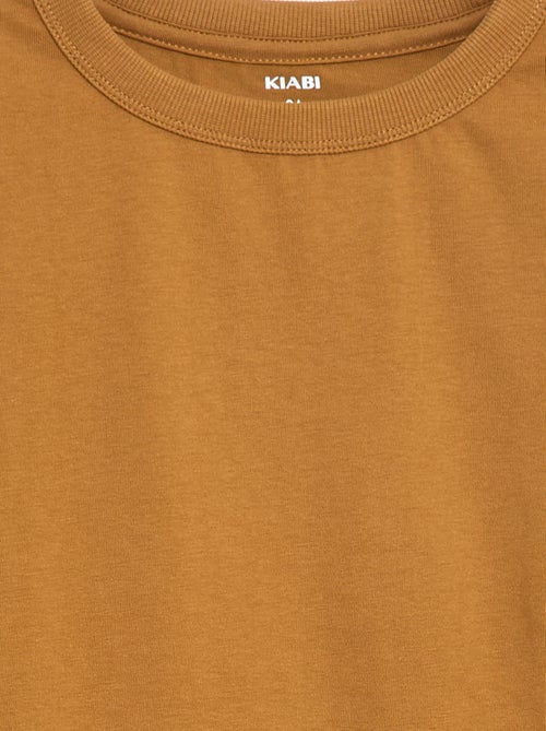 T-shirt de manga comprida lisa - Kiabi