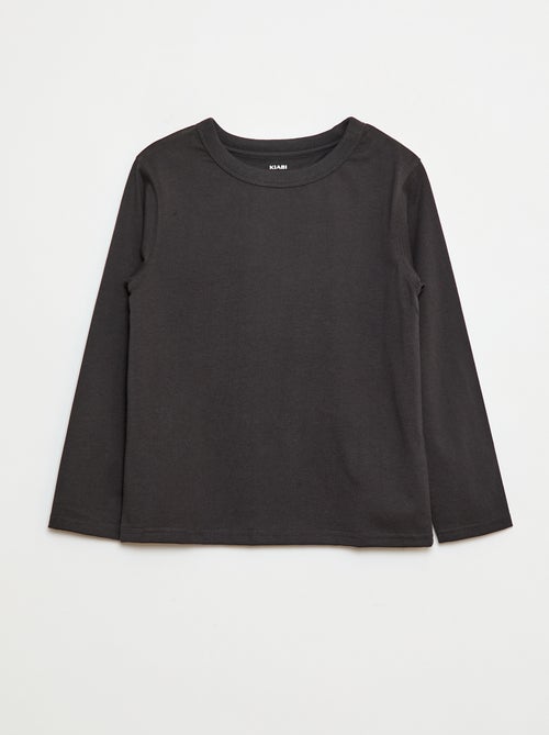 T-shirt de manga comprida lisa - Kiabi
